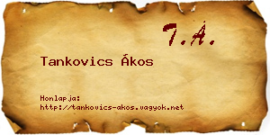 Tankovics Ákos névjegykártya